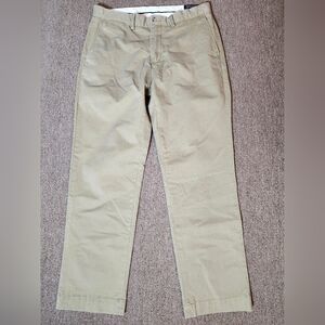 Polo Ralph Lauren Chino Pants Mens 33x30 Beige Flat Front Stretch Classic Fit
